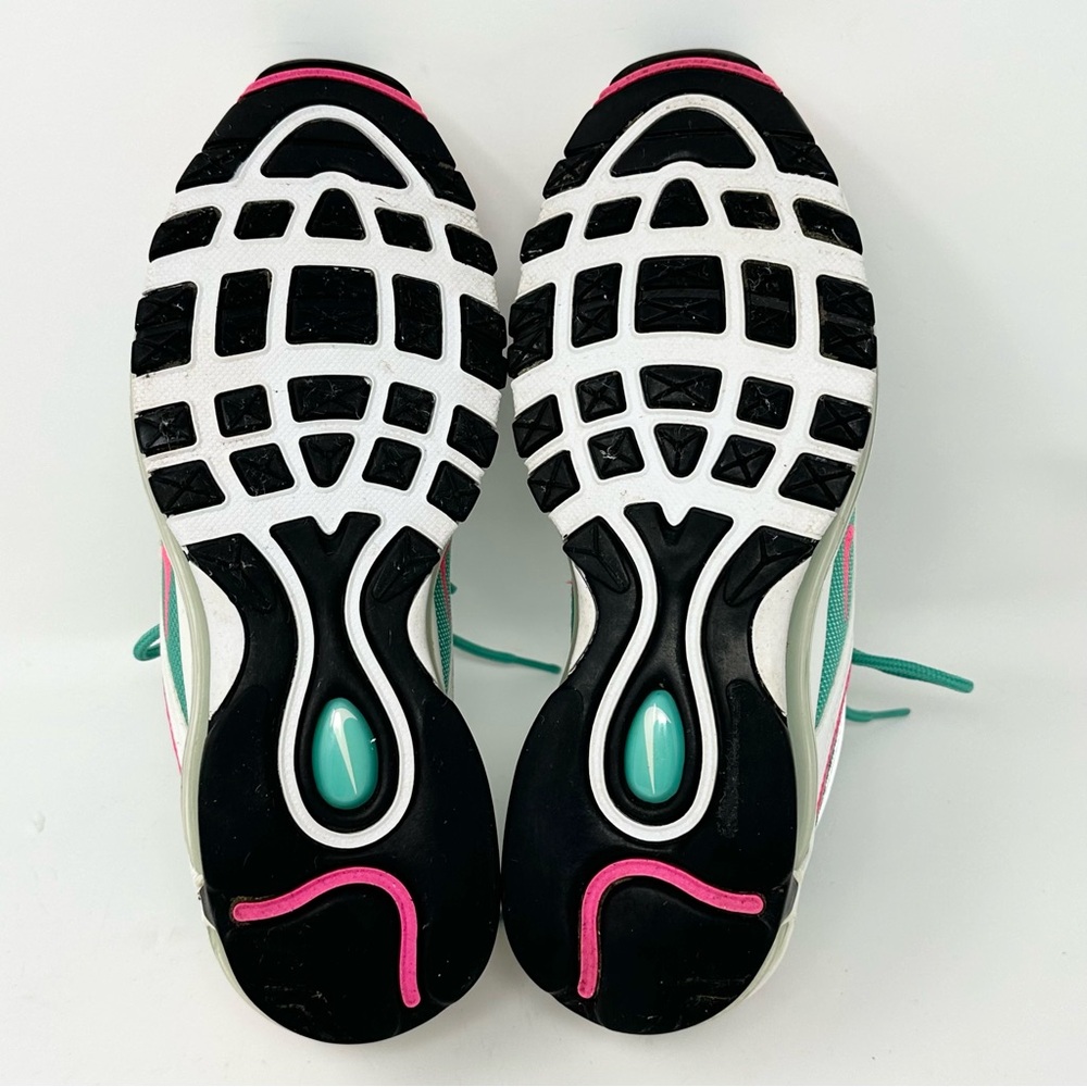Nike Air Max 97 South Beach Youth 7Y White Pink Blast Green Shoes 921522-101 - Picture 10 of 10